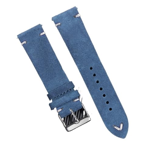 CKAKZTPTEV Ersatz-Uhrenarmband aus Leder mit Schnellverschluss for Männer und Frauen(Light blue,18mm) von CKAKZTPTEV