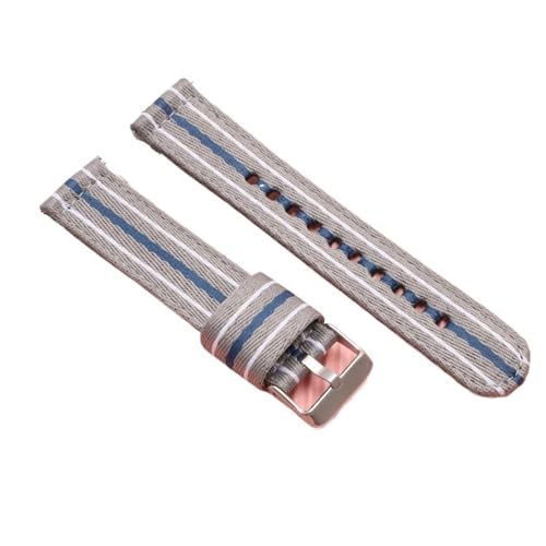 CKAKZTPTEV Ersatzarmband aus Nylon for Damen und Herren(Light gray and blue,20mm) von CKAKZTPTEV