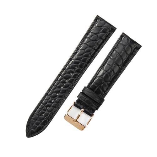 CKAKZTPTEV Lederarmband Klassisches Schnellwechselarmband aus gewachstem Leder for Männer und Frauen(Black-Rose-K1,14mm) von CKAKZTPTEV