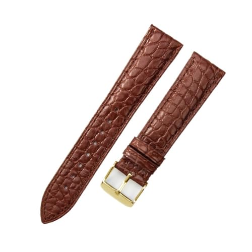 CKAKZTPTEV Lederarmband Klassisches Schnellwechselarmband aus gewachstem Leder for Männer und Frauen(Brown-Golden-K1,21mm) von CKAKZTPTEV