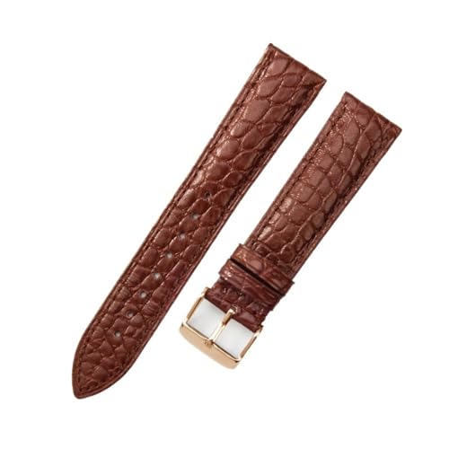 CKAKZTPTEV Lederarmband Klassisches Schnellwechselarmband aus gewachstem Leder for Männer und Frauen(Brown-Rose-K1,18mm) von CKAKZTPTEV