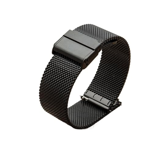CKAKZTPTEV Mesh-Uhrenarmbänder for Männer und Frauen Uhrenzubehör(Black,12mm) von CKAKZTPTEV