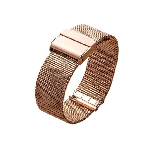 CKAKZTPTEV Mesh-Uhrenarmbänder for Männer und Frauen Uhrenzubehör(RoseGold,18mm) von CKAKZTPTEV