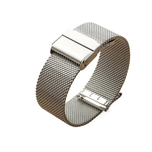 CKAKZTPTEV Mesh-Uhrenarmbänder for Männer und Frauen Uhrenzubehör(Silver,20mm) von CKAKZTPTEV