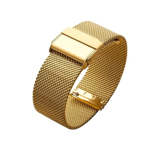 CKAKZTPTEV Mesh-Uhrenarmbänder sind for Männer und Frauen geeignet(Gold,14mm) von CKAKZTPTEV