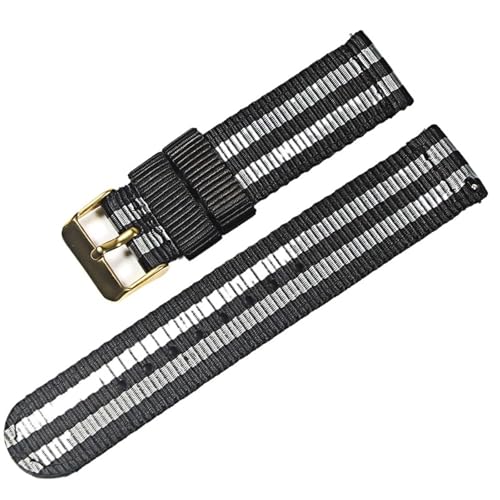 CKAKZTPTEV Nylon-Uhrenarmband, Unisex, Schnellverschluss, Federsteg, Farbe und Breite optional(25-G,20mm) von CKAKZTPTEV