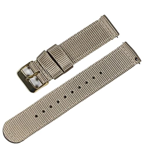 CKAKZTPTEV Nylon-Uhrenarmband, Unisex, Schnellverschluss, Federsteg, Farbe und Breite optional(Khaki-G,22mm) von CKAKZTPTEV