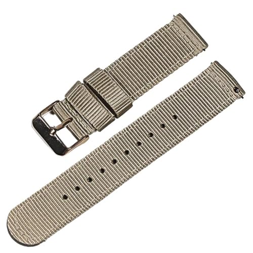 CKAKZTPTEV Nylon-Uhrenarmband, Unisex, Schnellverschluss, Federsteg, Farbe und Breite optional(Khaki-RG,18mm) von CKAKZTPTEV