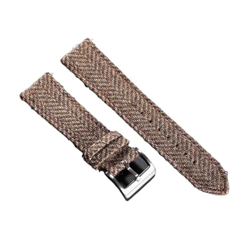 CKAKZTPTEV Retro-Uhrenarmband aus Nylon mit Schnellverschluss, geflochtenes Uhrenarmband, geeignet for Männer und Frauen(Khaki,18mm) von CKAKZTPTEV
