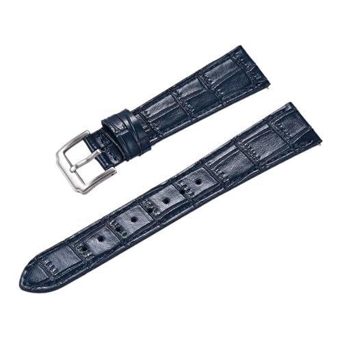 CKAKZTPTEV Schnellverschluss-Lederarmband for Herren und Damen, Ersatzarmband, Uhrenarmbänder for Uhren und Smartwatches(Blue,18mm) von CKAKZTPTEV