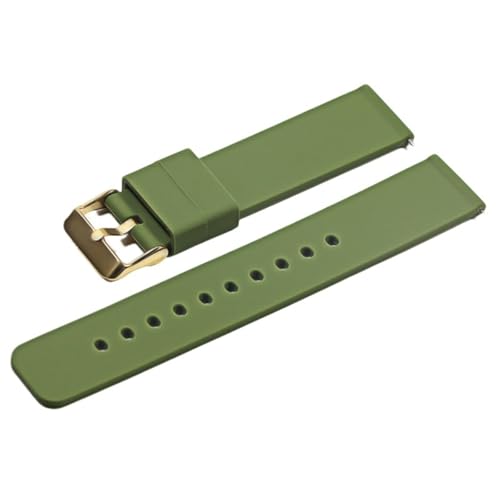 CKAKZTPTEV Silikon-Uhrenarmband, Schnellverschluss-Zubehörarmband for Herren- und Damenuhren(ArmyGreen-G,20mm) von CKAKZTPTEV