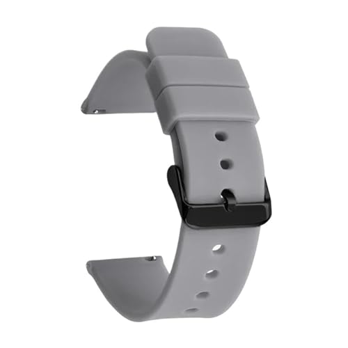 CKAKZTPTEV Silikon-Uhrenarmband, Schnellverschluss-Zubehörarmband for Herren- und Damenuhren(Gray-Black,20mm) von CKAKZTPTEV
