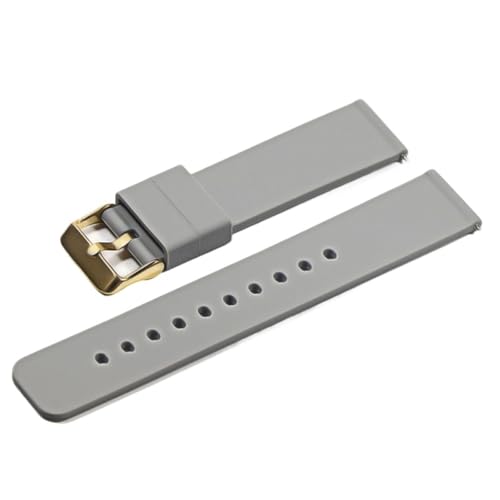 CKAKZTPTEV Silikon-Uhrenarmband, Schnellverschluss-Zubehörarmband for Herren- und Damenuhren(Gray-G,24mm) von CKAKZTPTEV