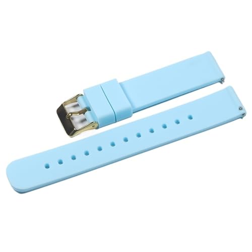 CKAKZTPTEV Silikon-Uhrenarmband, Schnellverschluss-Zubehörarmband for Herren- und Damenuhren(Light blue-G,22mm) von CKAKZTPTEV