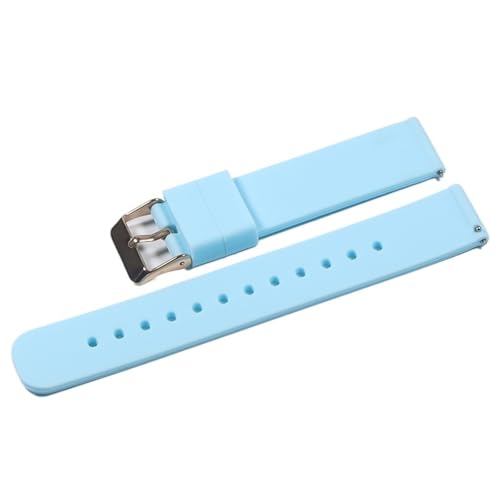 CKAKZTPTEV Silikon-Uhrenarmband, Schnellverschluss-Zubehörarmband for Herren- und Damenuhren(Light blue-RG,22mm) von CKAKZTPTEV