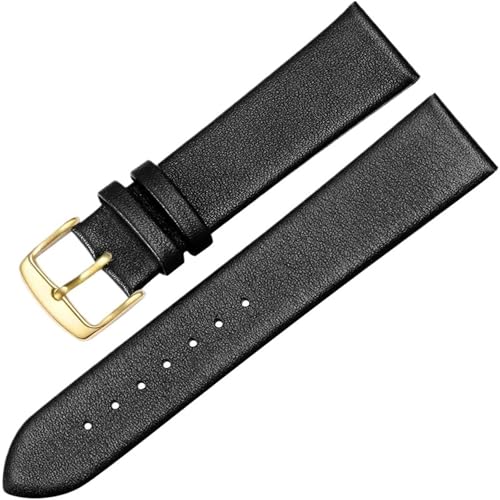 CKAKZTPTEV Unisex Quick-release Leather Replacement Strap(Silver Yellow,24mm) von CKAKZTPTEV