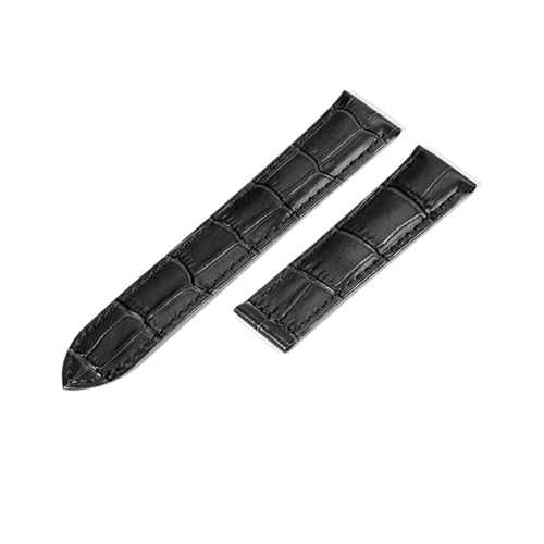 CKAKZTPTEV Universal-Ersatz-Uhrenarmband aus Leder for Männer und Frauen(Black-No Buckle,23mm) von CKAKZTPTEV