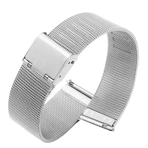 CKAKZTPTEV Universal Mesh Edelstahl Armband Armband Schnellverschluss(Silver,14mm) von CKAKZTPTEV