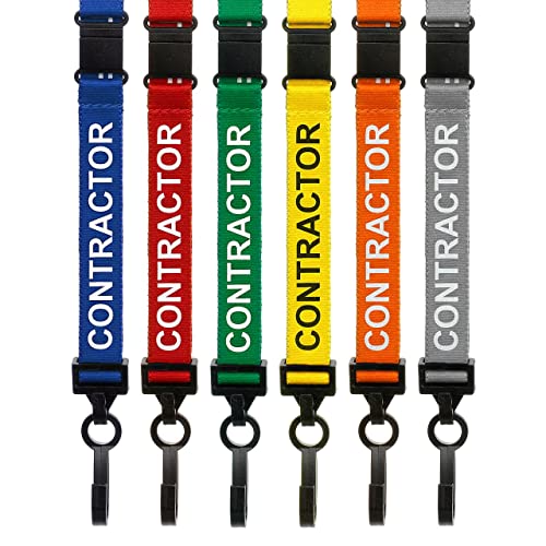 CKB LTD Blau Auftragnehmer Wegbrechen Sicherheitsleine Halsband Sicherheits Plastik-Clip For Arbeiter ID Card Ausweiskartenhalter, Veranstaltungen Ausweise Messen Namensschilder - Packung 50 von CKB LTD