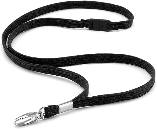 CKB LTD Premium Lanyards Umhängeband mit Breakaway und Drehgelenk Metall Clip für Ausweishalter Lanyard Einfarbig Schwarz Packung mit 20 CKB LTD Premium Lanyards Umhängeband mit Breakaway und Drehgelenk Metall Clip für Ausweishalter Lanyard Einfarbig Schwarz Packung mit 20 von CKB LTD