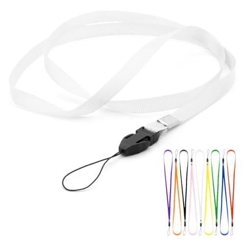 CKB LTD Weiß Schlüsselband Ausweiskartenhalter Umhängeband mit Abnehmbare Schlaufe Packung mit 100 Stk CKB LTD Weiß Schlüsselband Ausweiskartenhalter Umhängeband mit Abnehmbare Schlaufe Packung mit 100 Stk von CKB LTD
