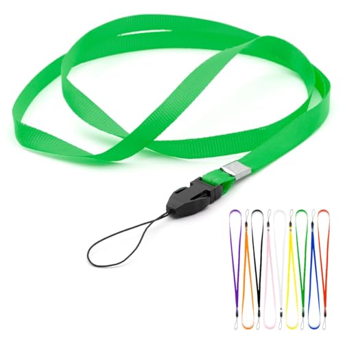 CKB LTD einfarbige Schlaufen-Lanyards, Umhängeband mit Kordelclip, Fitnessstudio-Schlüssel, Ausweishüllen, USB-Flash-Laufwerk, Schlüssel und kleine elektronische Geräte, Packung mit 10 Stk-Grün CKB LTD einfarbige Schlaufen-Lanyards, Umhängeband mit Kordelclip, Fitnessstudio-Schlüssel, Ausweishüllen, USB-Flash-Laufwerk, Schlüssel und kleine elektronische Geräte, Packung mit 10 Stk-Grün von CKB LTD