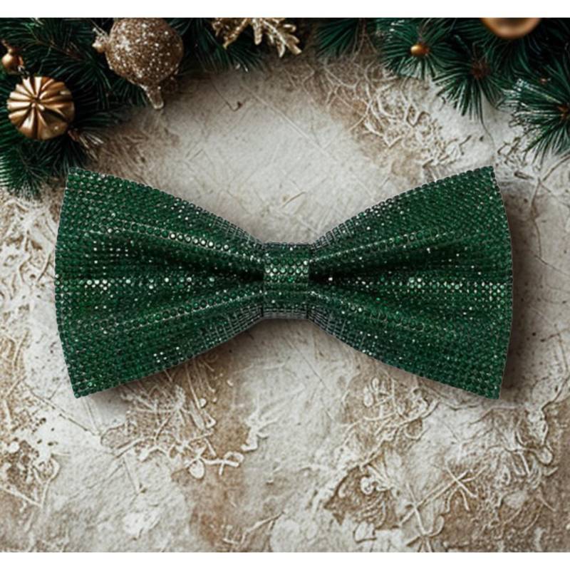 Grüne Kristall Fliege, Smaragdgrüne Strass Hellgrüne Fliege Und Einstecktuch, Ck Bow Ties von CKBowTie
