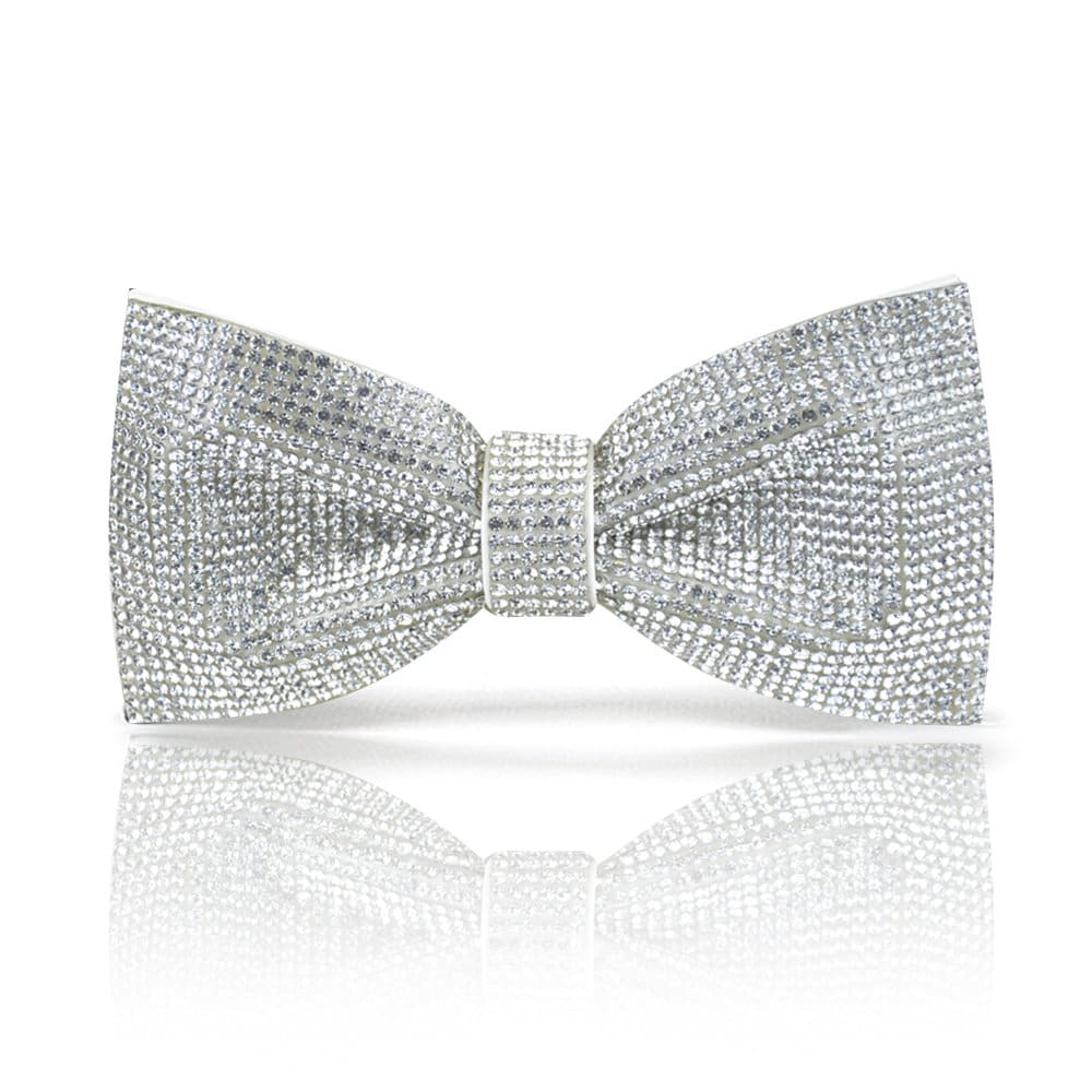 Weiße Fliege | Kristall Silberfarbene Strasssteinfliege Weißen Strass Cummerbund |Einstecktuch| Ck Weiße Fliege | Kristall Silberfarbene Strasssteinfliege Weißen Strass Cummerbund |Einstecktuch| Ck von CKBowTie