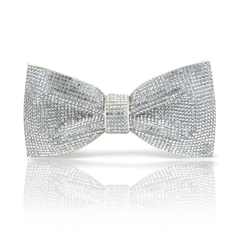 Weiße Fliege | Kristall Silberfarbene Strasssteinfliege Weißen Strass Cummerbund |Einstecktuch| Ck Weiße Fliege | Kristall Silberfarbene Strasssteinfliege Weißen Strass Cummerbund |Einstecktuch| Ck von CKBowTie