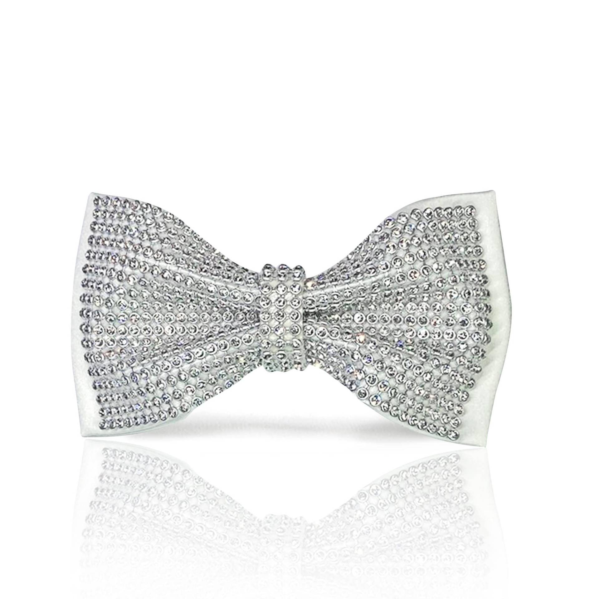 Weiße Kristall Fliege | Off White Weiße Farbe Mit Silbernen Strasssteinen Ck Weiße Kristall Fliege | Off White Weiße Farbe Mit Silbernen Strasssteinen Ck von CKBowTie
