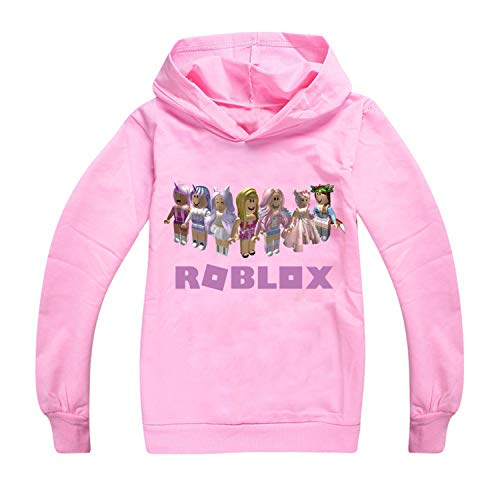 Ro-blox Hoodies für Mädchen Jungen Mode Sweatshirt Kid Langarm Pullover Trainingsanzug Neuheit Niedlich, rose, 9 Jahre von CKCKTZ