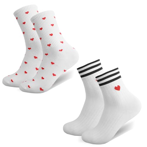 2 Paar Socken Damen Herz Fun-Socken aus Baumwolle 36-42 Lustige mit Motiv Weiß für Beste Freundin Lieblingsmensch Jahrestag Valentinstag Partner Herzen Atmungsaktiv Geburtstagsgeschenk für Lehrer 2 Paar Socken Damen Herz Fun-Socken aus Baumwolle 36-42 Lustige mit Motiv Weiß für Beste Freundin Lieblingsmensch Jahrestag Valentinstag Partner Herzen Atmungsaktiv Geburtstagsgeschenk für Lehrer von CKDSA
