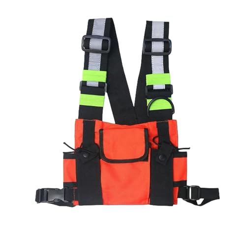 CKEYXGIL umhängetasche Funktionale Brusttasche Für Männer Mode Weste Streetwear -Tasche Taille Pack Unisex Brust Rig Bag-Rote Rig -Tasche von CKEYXGIL
