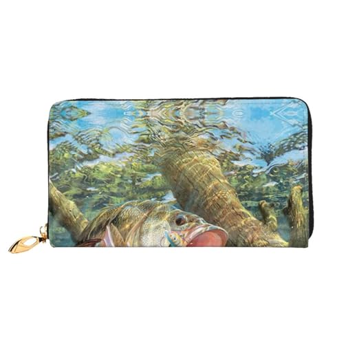 CKGODGF Modische Ledergeldbörse mit Fisch-Druck, lange Geldbörse für Damen und Herren, mit Reißverschluss, geeignet für Reisen CKGODGF Modische Ledergeldbörse mit Fisch-Druck, lange Geldbörse für Damen und Herren, mit Reißverschluss, geeignet für Reisen von CKGODGF