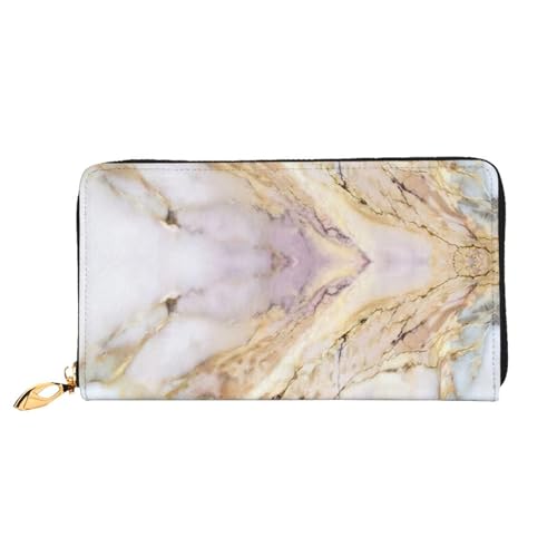 CKGODGF Modische Ledergeldbörse mit Marmor-Druck, lange Geldbörse für Damen und Herren, mit Reißverschluss, geeignet für Reisen von CKGODGF