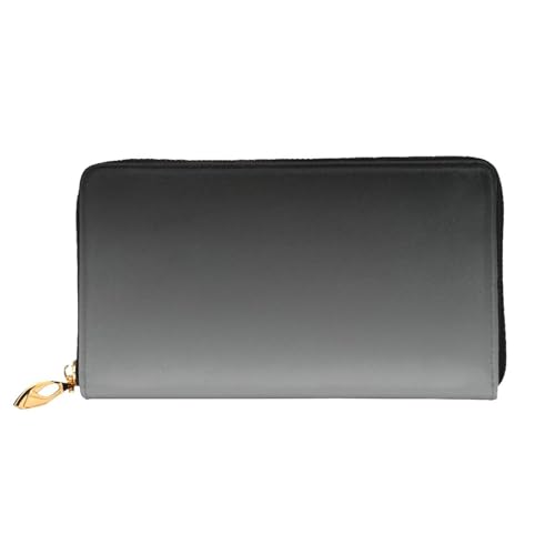 CKGODGF Modische Ledergeldbörse mit Ombre-Aufdruck in Weiß bis Schwarz, für Damen und Herren, mit Reißverschluss, geeignet für Reisen CKGODGF Modische Ledergeldbörse mit Ombre-Aufdruck in Weiß bis Schwarz, für Damen und Herren, mit Reißverschluss, geeignet für Reisen von CKGODGF