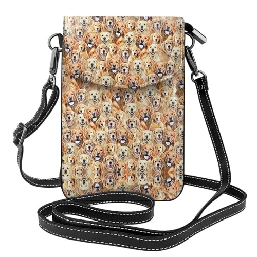 CKGODGF Stilvolle Leder-Umhängetasche mit Labrador-Retriever-Motiv, perfekt für Reisen und den täglichen Gebrauch, kompakt und funktional von CKGODGF