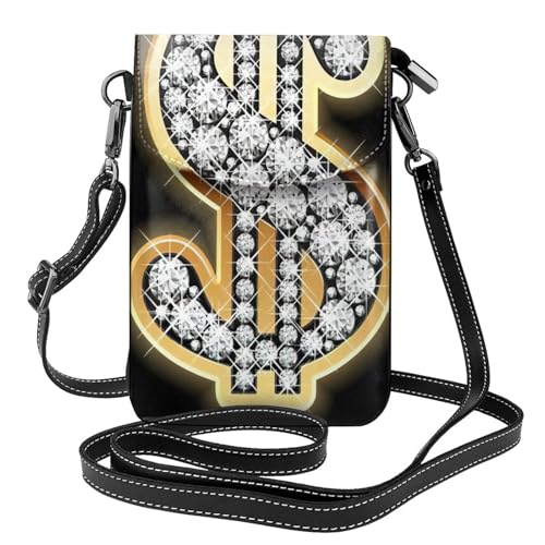 CKGODGF Stilvolle Leder-Umhängetasche mit goldfarbenem Dollarzeichen, perfekt für Reisen und den täglichen Gebrauch, kompakt und funktional CKGODGF Stilvolle Leder-Umhängetasche mit goldfarbenem Dollarzeichen, perfekt für Reisen und den täglichen Gebrauch, kompakt und funktional von CKGODGF