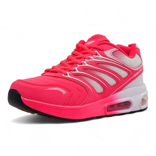 CKK Damen Herren Laufschuhe Leichte Sportschuhe Atmungsaktive Sneaker Bequeme Turnschuhe, Pink-Weiß 38 EU von CKK