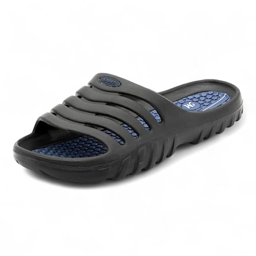 CKK Herren Badelatschen Badeschlappen Dusche Sauna Strand Freizeit Badeschuhe, Schwarz, 47 EU CKK Herren Badelatschen Badeschlappen Dusche Sauna Strand Freizeit Badeschuhe, Schwarz, 47 EU von CKK