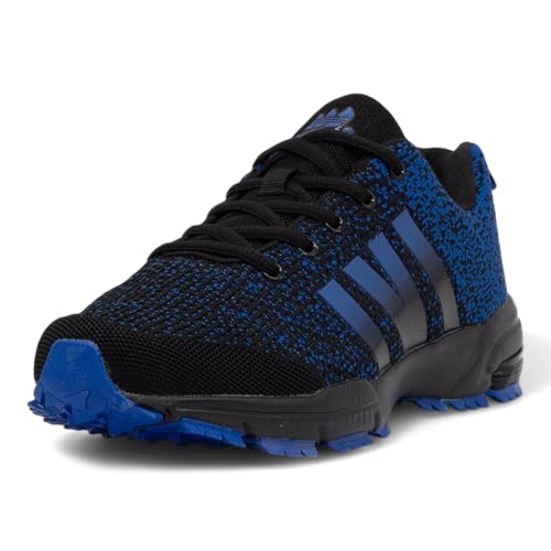 CKK Herren Laufschuhe Leicht Sportschuhe Atmungsaktive Traillaufschuhe Rutschsichere Turnschuhe, Schwarz Blau 48 von CKK
