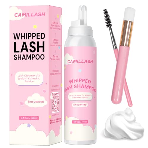 Whipped Lash Cream Shampoo, geruchloser Schaumreiniger, 100 ml Wimpernverlängerung, Reinigungsbad-Set, Salon und Heimgebrauch von CL CAMILLASH