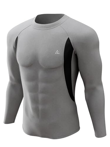 CL convallaria 1er Pack Thermounterwäsche Unterhemd Herren Thermo Oberteil Innenfleece Funktionsunterwäsche Thermoshirt Langarm für Winter von CL convallaria