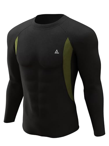 CL convallaria 1er Pack Thermounterwäsche Unterhemd Herren Thermo Oberteil Innenfleece Funktionsunterwäsche Thermoshirt Langarm für Winter von CL convallaria