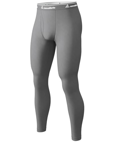 CL convallaria Herren Thermohosen 1/2/4 Stück Fleece gefüttert Thermal unten sportliche Basisschicht kaltes Wetter Gear von CL convallaria