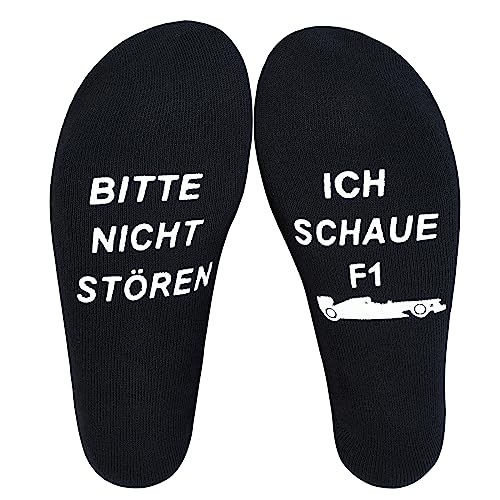 CL&MH Bitte nicht stören, ich schaue F1. Rennwagen/Sportwagen Neuheitssocken, Geburtstagsgeschenk, Sportgeschenk, Geschenk für Familienfreunde. Herren Damen Socken … von CL&MH