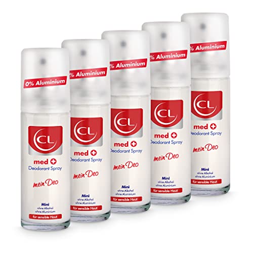 CL 5x medcare+ Deodorant Spray für sensible Haut - 20 ml Deo Spray ohne Aluminium & Zink bietet aktiven Schutz & sanfte Pflege - Deo Herren & Damen - Deodorant Männer & Frauen von CL