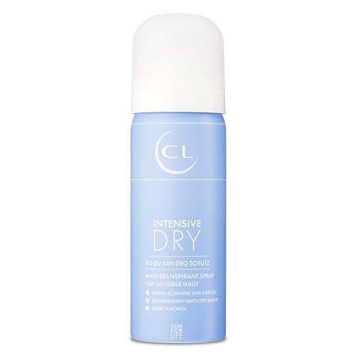 CL Deo Antitranspirant Spray Herren & Damen Mini 50 ml Intensive Dry - Anti Transpirant gegen starkes Schwitzen - Anti Schweiß Deo bietet 48 Stunden Schutz bei empfindlicher Haut - Anti Schwitz Deo von CL