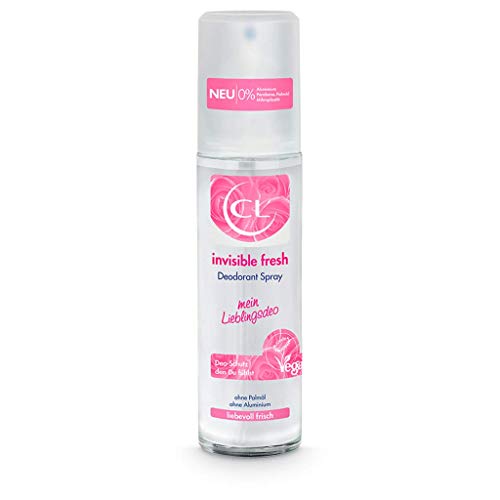 CL invisible fresh Deodorant Spray mit langanhaltendem Duft - 75 ml Deo Spray ohne Aluminium, Zink & Mikroplastik mit frischem Blütenduft - veganes Deo Damen ohne weiße Flecken - Deodorant Frauen von CL