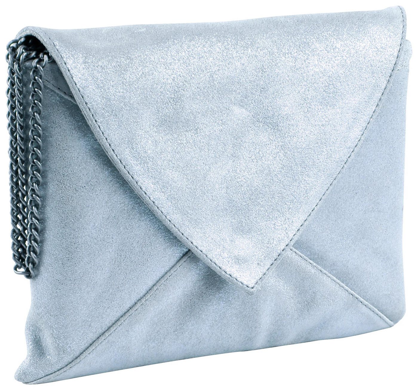 CLAIREFONTAINE Handtasche 2x Handtasche/Clutch Leder KOLLEKTION FEDER 20x14cm Blau 400052C, LEDER TASCHEN & LEDERWAREN von CLAIREFONTAINE